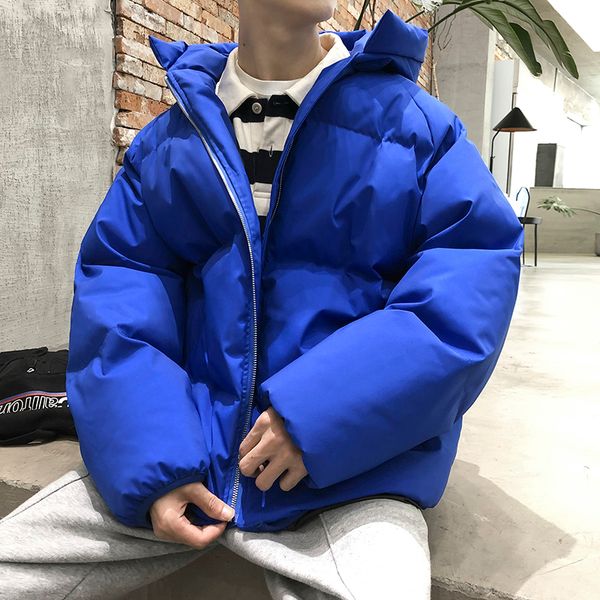 

mens down parkas winter warm korean man thicken casual jackets coats printed men oversized outwear jacket 221207, Black
