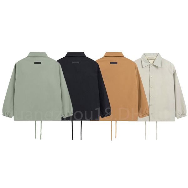 

new fashion clothing designer coat with flocking lettering printed logo for men women black beige green brown