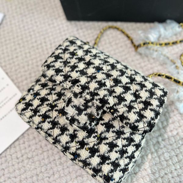 

cc bags luxury brand shoulder bags tweed vintage women classic flap shoulder bag mini matelasse handbag bag clutch coin purchase card holder