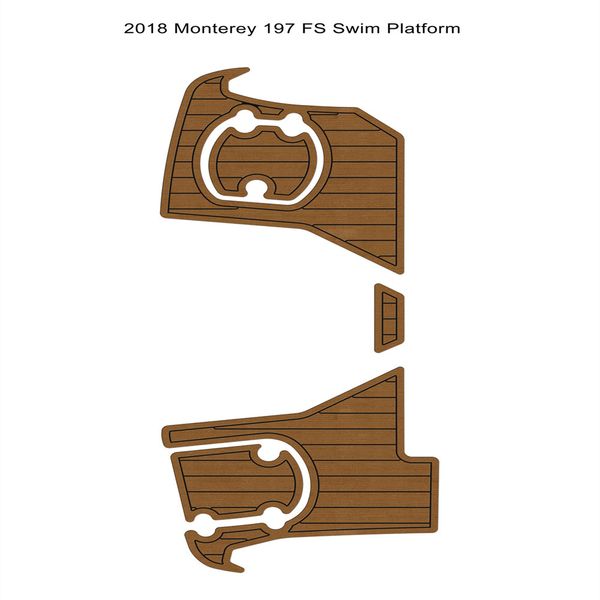 

2018 monterey 197 fs swim platfrom step pad boat eva foam faux teak deck floor