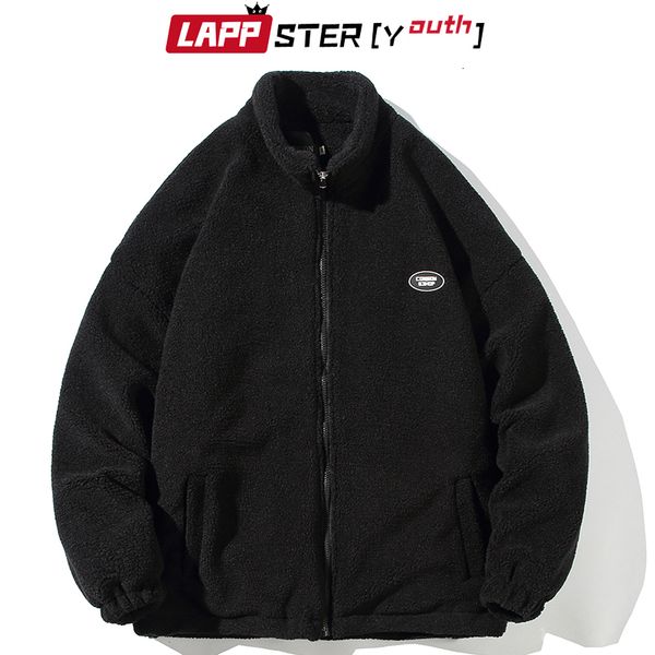 

mens down parkas lappsteryouth men solid lambswool 4 colors harajuku korean winter jacket male streetwear jackets black coats 221207