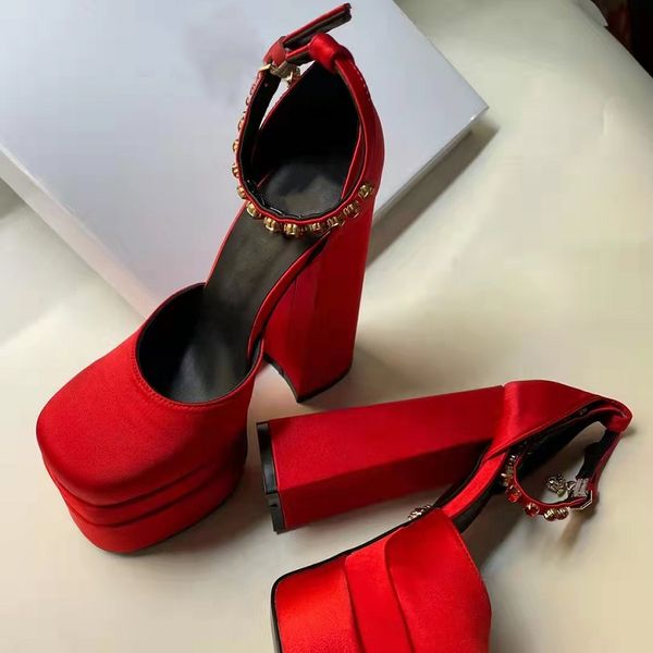 

classics luxury brand sandals designer shoes fashion slides high heels floral brocade genuine leather high-heeled women shoes sandal by 9 03, Black