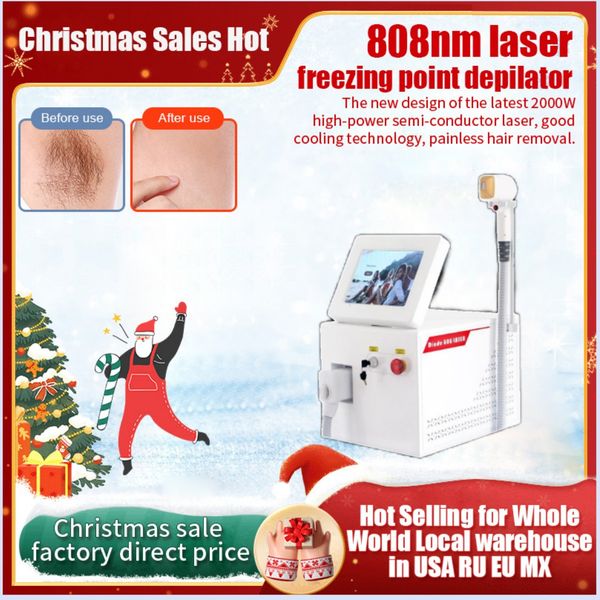 

2023 christmas special laser machine 755nm 808nm 1064nm 3 wavelength diode hair removal machine for salon, Black