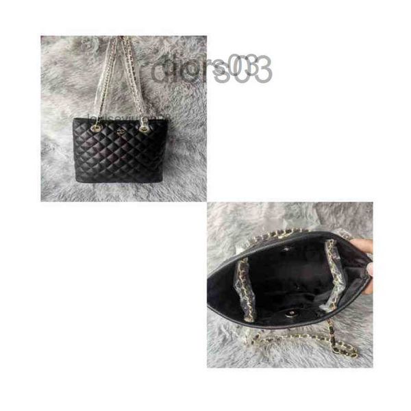 

designer channel bag leather messenger handbag man woman lovers new large capacity fashion luxurious caviar shoulder bucket bag l9in h8.6in