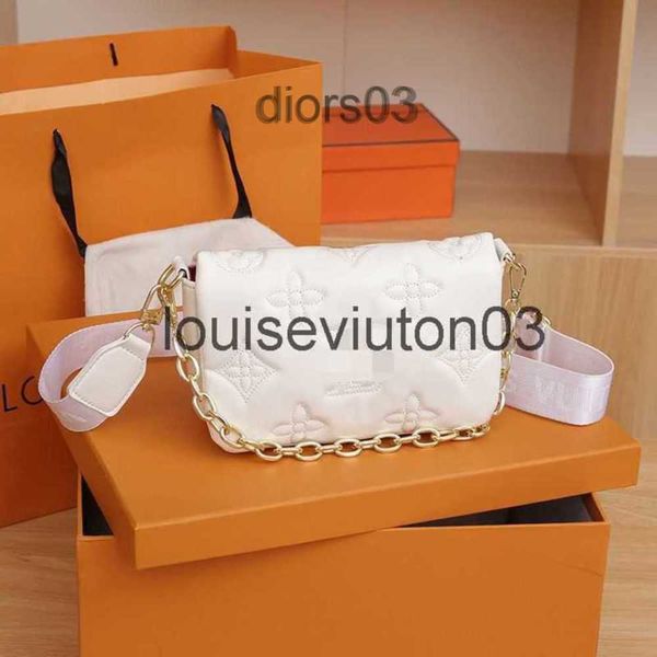 

designer l vs bag tote shoulder handbag fashion luxurious mens womans new lingge soft leather embossed new versatile messenger square silver