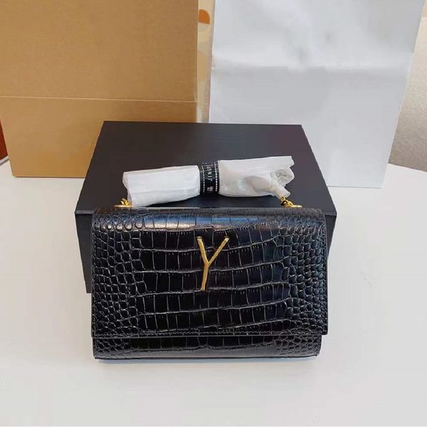 

crocodile kates chain bags designer bags luxury alligator crossbody shoulder bag lady handbags cross body phone purses cowhide leather 5a