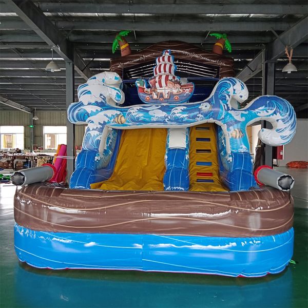 

outdoor games activities pirate ship style customized giant inflatable water slide inflatable slide design inflatable toy for kids 221207