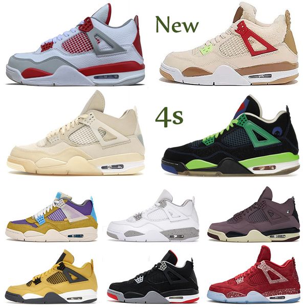 

with box designer jumpman 4 4s basketball shoes men women wild things doernbecher sail violet ore white oreo what the sneakers new black cat