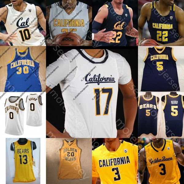 

basketball jerseys custom california golden bears basketball jersey ncaa college brown kidd bradley austin south anticevich abdur-rahim john, Black;red