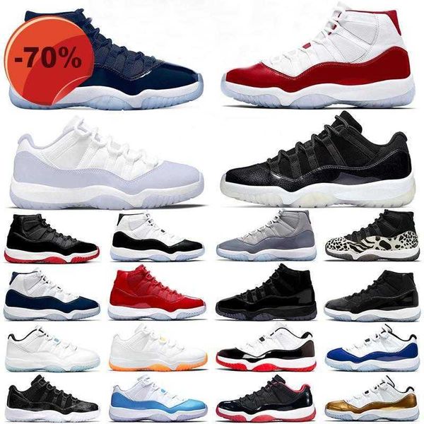 

high shoes jumpman 11 og basketball shoes mens trainers navy sneakers cherry cool grey bred gamma blue pure violet low 72-10 25th anniversar, Black