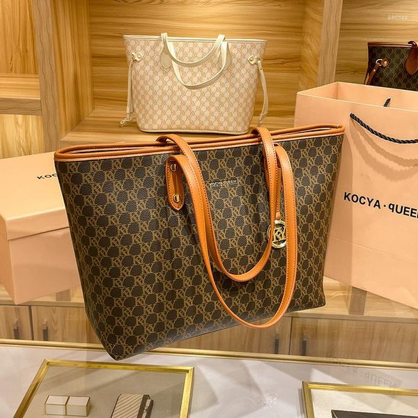 

shoulder bags genuine luxyry real brand trend armpit small print messenger bag fashion versatile large capacity women's handbag