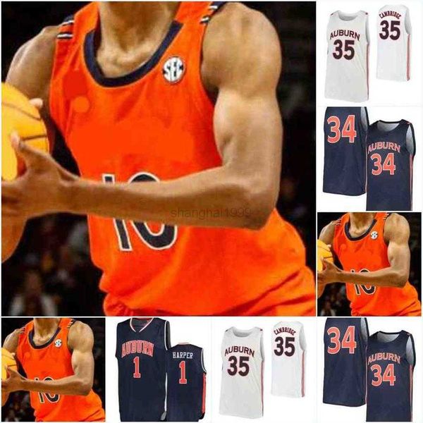 

college basketball wears auburn #10 jabari smith #1 wendell green jr #13 walker kessler #0 k d johnson #35 devan cambridge #2 jaylin william, Black