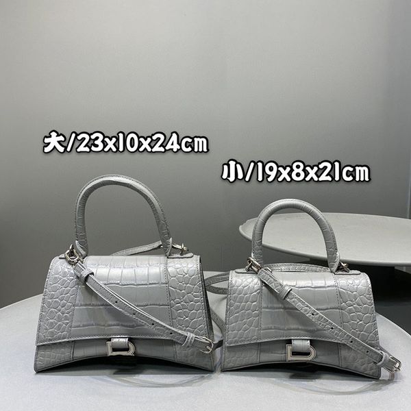 

messenger designer gray bag bags shoulder portable hourglass baghandbags for women luxury shoulder bag lady crocodile pattern commuting retr
