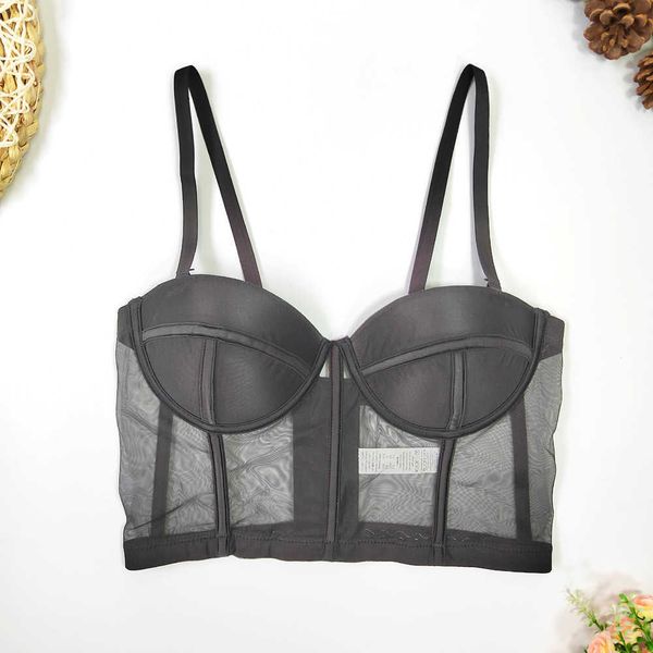 

european perspective gauze sling wear it outside and wear it inside with girl blouse shoulder strap detachable fishbone bra, White