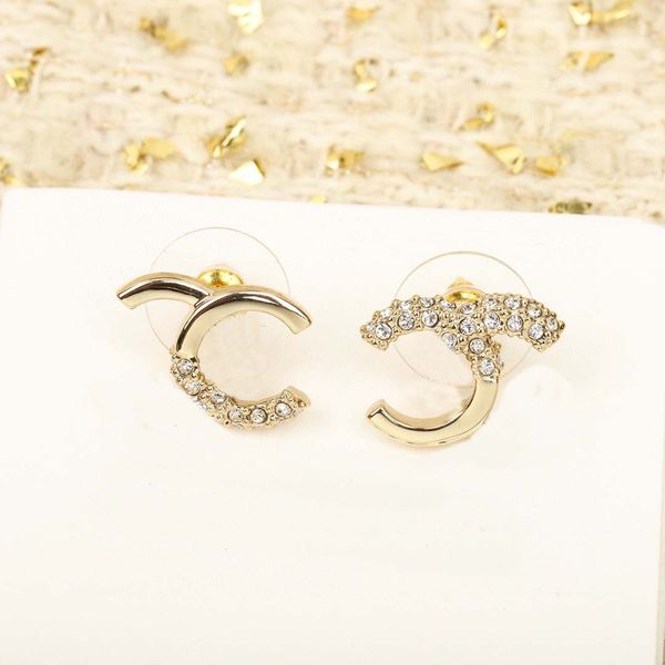 

2023 luxury quality charm stud earring special design in 18k gold plated have box stamp ps7386a, Golden