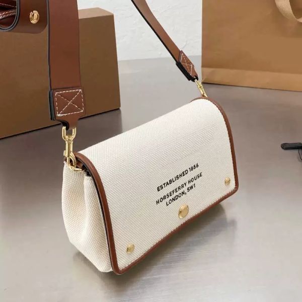 

makeup bag and case white printed women's shoulder bag canvas flap messenger bag