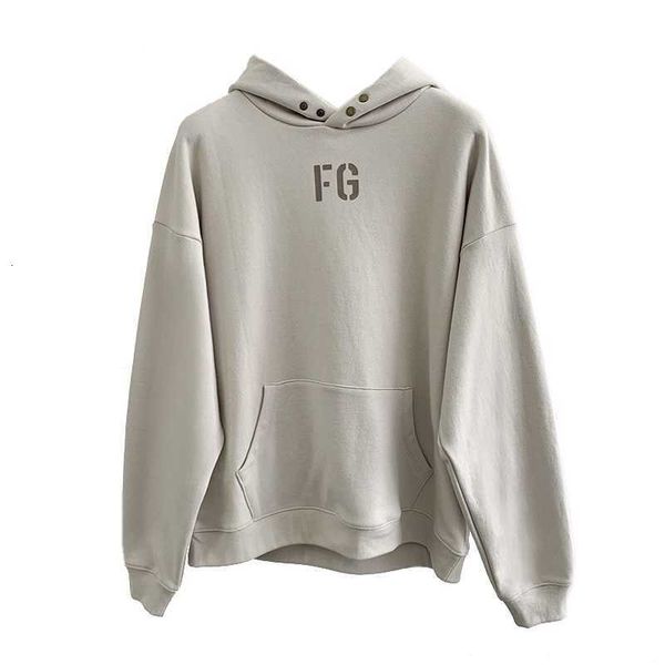 

fw21 essentials hoodies flocking fg men's hip hop hooded pullover sweatshirt oversize 7th collection hoodie, Black