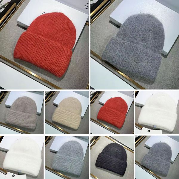

mens winter cap beanie brand warm beanies european american women double-layer folded knit womens outdoor woolen hat, Yellow