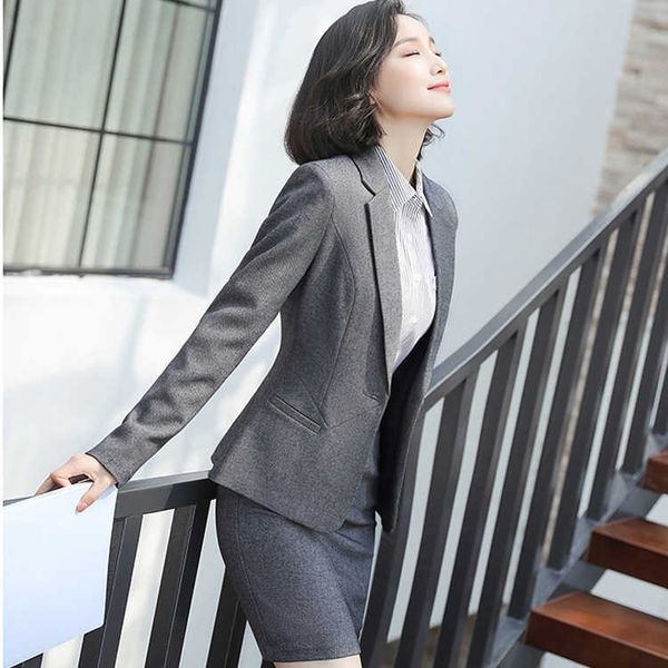 

women's suits blazers profional grey interview formal fashion, White;black