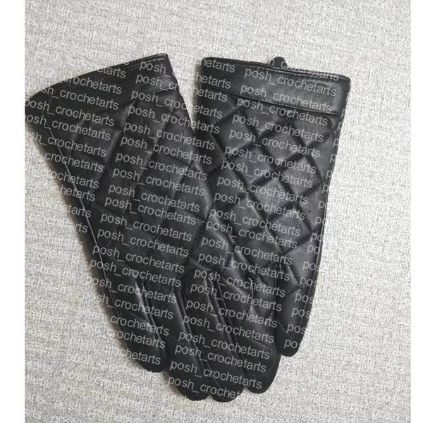 

lambskin leather gloves sold with box quality winter gloves, White
