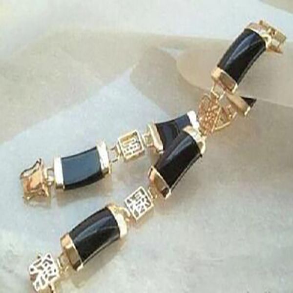 

new bracelet black golden fortune emolument luck link clasp bracelet, Golden;silver