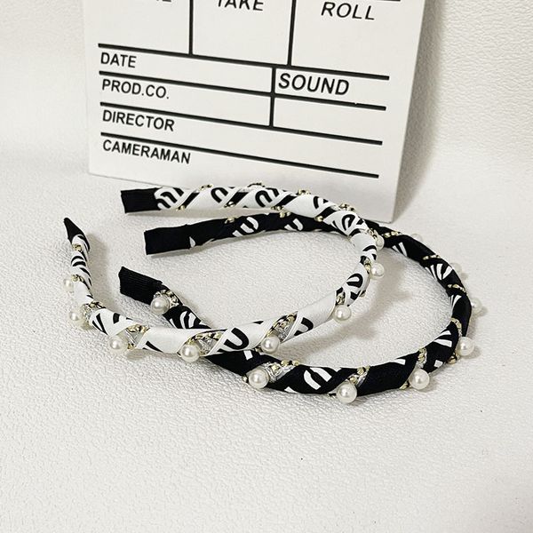 

japanese simple design miu hair hoop fashion designer head scar popular brand hair clip high sense fabric headwear hand braided braid headba