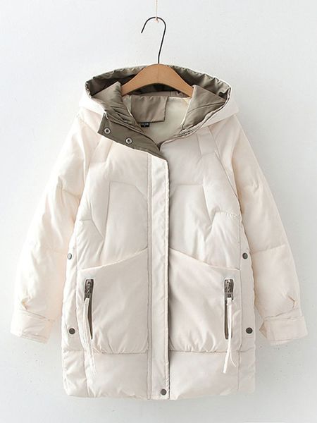 

women s down parkas winter thick hooded jacket cotton long warm padded parka for plus size 2xl coat 221208, Black