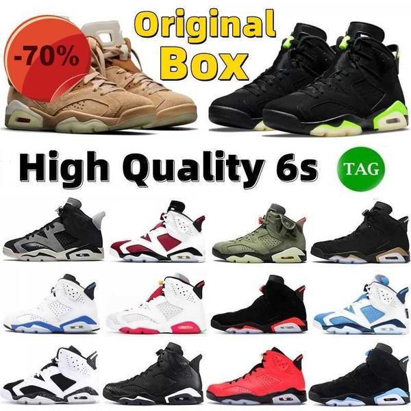 

high shoes jumpman 6 6s basketball shoes men washed denim bordeaux gold hoops unc british khaki women mens sports sneakers trainers 36-47, Black