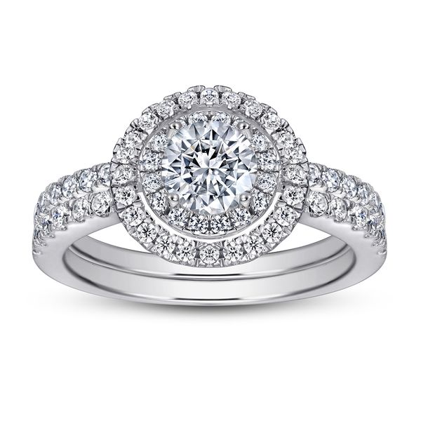 

wedding accessories pure silver engagement rings 2pcs/set fadeless couple round diamonds birdal ring proposal ring no fading ladies jewelry, White