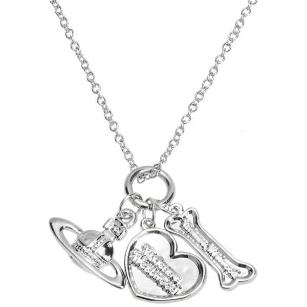 

designer vivina necklace empress silver love saturn necklace punk