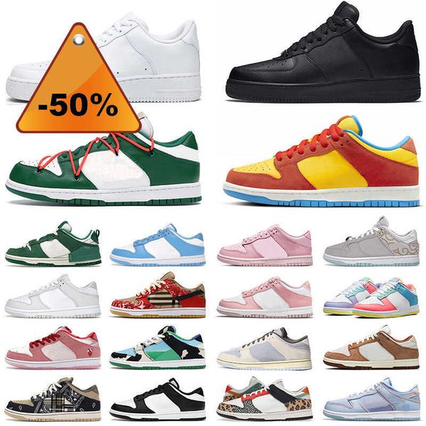 

dunks men women 1 one low running shoes designer dunkes lows disrupt panda off bart simpson white safari valentine day winter solstice, Black