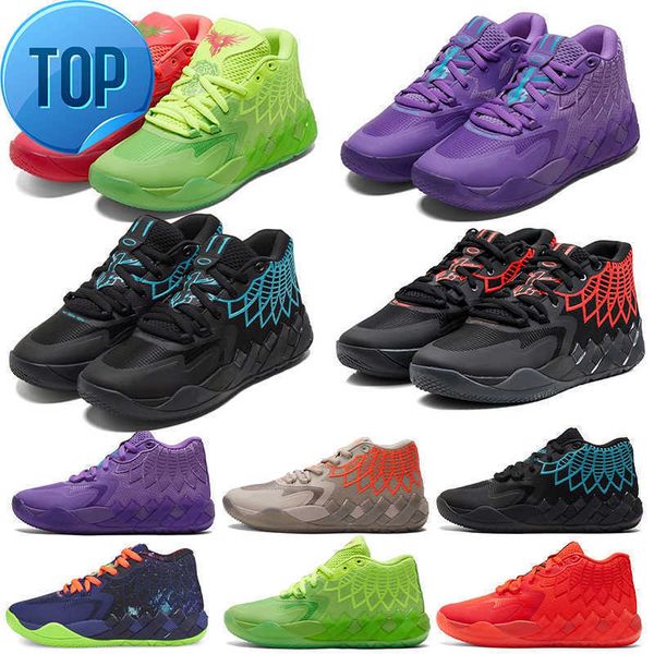 

2023 high shoesbasketball shoes sneakers red green purple blue grey black 2022 mens lamelo ball mb 01 rick and morty queen buzz city melo ga