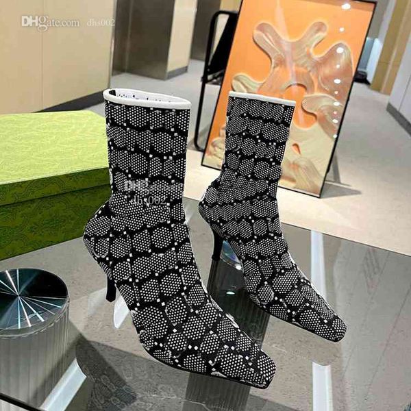 

blonde ankle boots designer g leather heels boot women winter low heel boots luxury woman ggity fds, Black