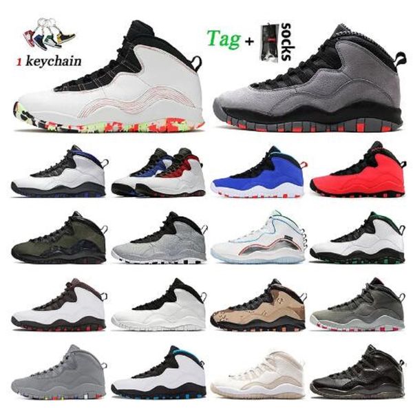 

ember glow jordens 10s basketball shoes jumpman 10 smoke cool grey orlando ovo black white chicago woodland camo wings 10s mens trainers sne