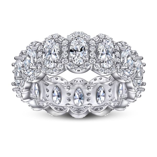 

wedding accessories pure silver engagement rings fadeless single diamond birdal ring proposal ring no fading ladies jewelry tl-254, White