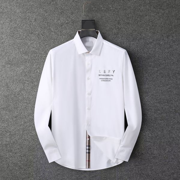 

designers mens dress shirts business fashion casual shirt brands men spring slim fit shirts chemises de marque pour hommes #291, White;black