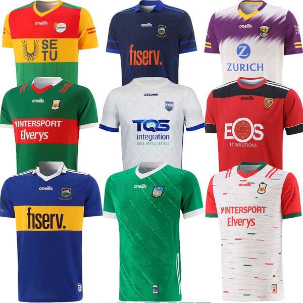 

s-5xl gaa rugby jerseys home away 22/23 gaillimh kilkenny wexford kerry tyrone meath fermanagh derry roscommon donegal mayo cork tipperary c, Black;gray