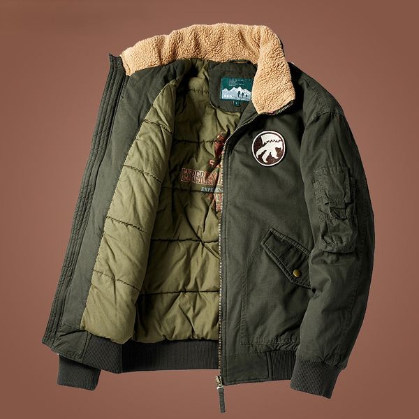 

men's down parkas men winter flight bomber jackets warm thermal outwear coats for male clothing size m 4xl windbreak 221207, Black