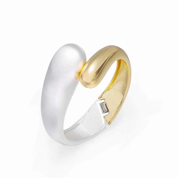 

bangle bracelet link chain chains double headed color splice opening gold plated spring female couple wedding silver gold gift designer brac, Black