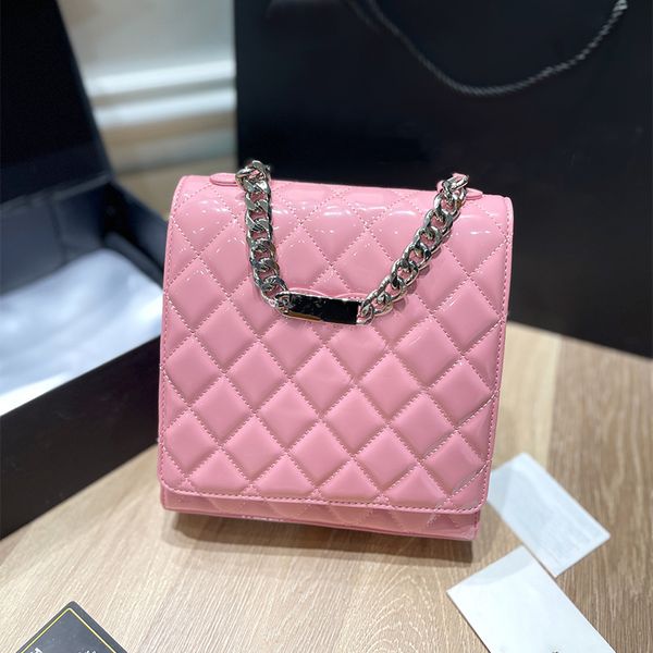 

designer bags luxury women crossbody bags genuine leather handbags shoulder classic patent leather silver chain tote bag messenger handbag f