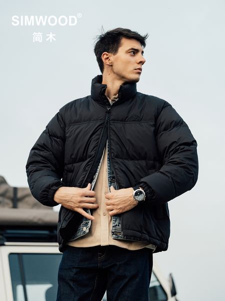 

mens down parkas winter thick 90% white duck coats men waterproof warm oversize windproof jackets 221207, Black