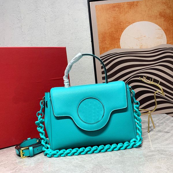 

retro lady messenger s blue lychee pattern european and american fashion leather shoulder leather commuter designer ladies