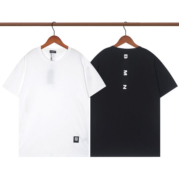 

22ss men women t shirts designers t shirt paris cursive letter print cotton short sleeve round neck size s-xxl, White;black