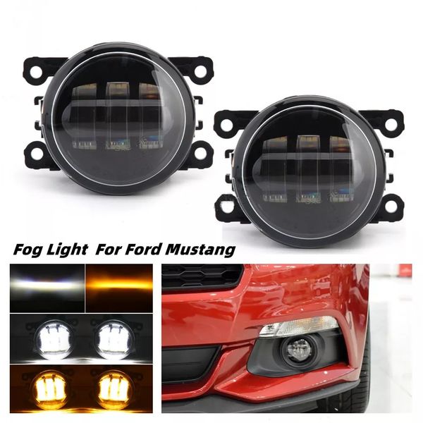 

front fog lights for mustang white yellow foglamp headlight rainy light warning head light car accessories