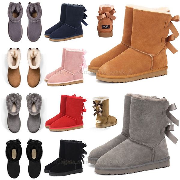 

warm boots womens snow boot classic mini half winter full fur fluffy furry satin usa gs 585401 booties slippers usa selling ankle bootes fas, Black