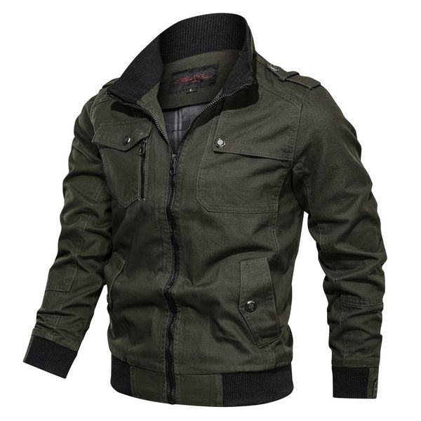 

mens jackets mens military bomber slim cropped aurumn winter coat casual long sleeve 4xl plus size cl 221207, Black;brown