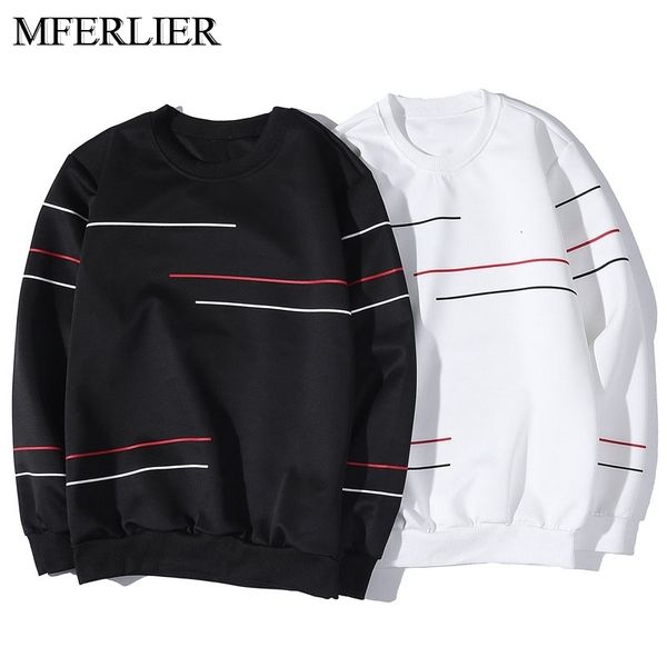 

mens hoodies sweatshirts spring autumn men hoodies 5xl 6xl 7xl 8xl 9xl bust 148cm plus size striped sweatshirt 221207, Black