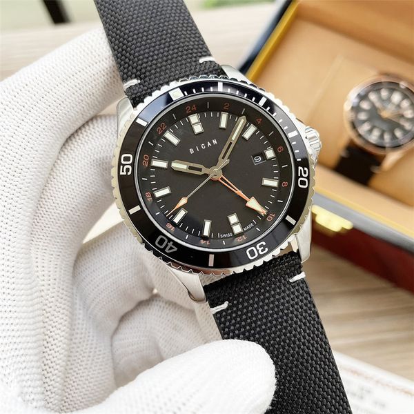 

luxury ceramic watch men's automatic mechanical watch 40 mm waterproof glow-in-the-dark fashion watches, Slivery;brown