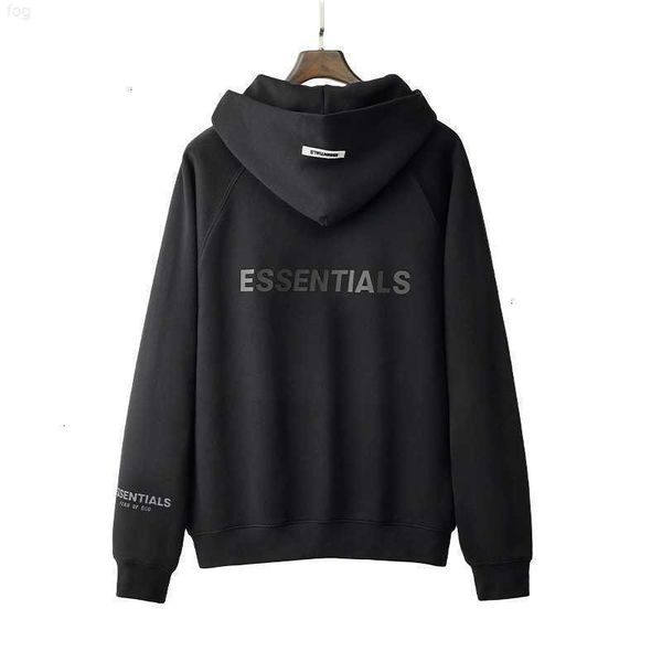 

black jackets oversized zip up pullover essentials hoodies for men streetwear hooded sweatshirts men's clothing couples coats 11
