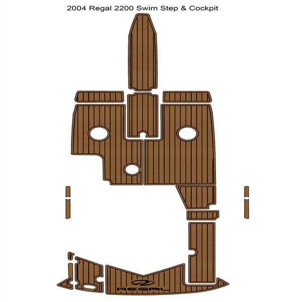 

2004 re-gal 2200 swim platform cockpit pad boat eva foam teak deck floor mat